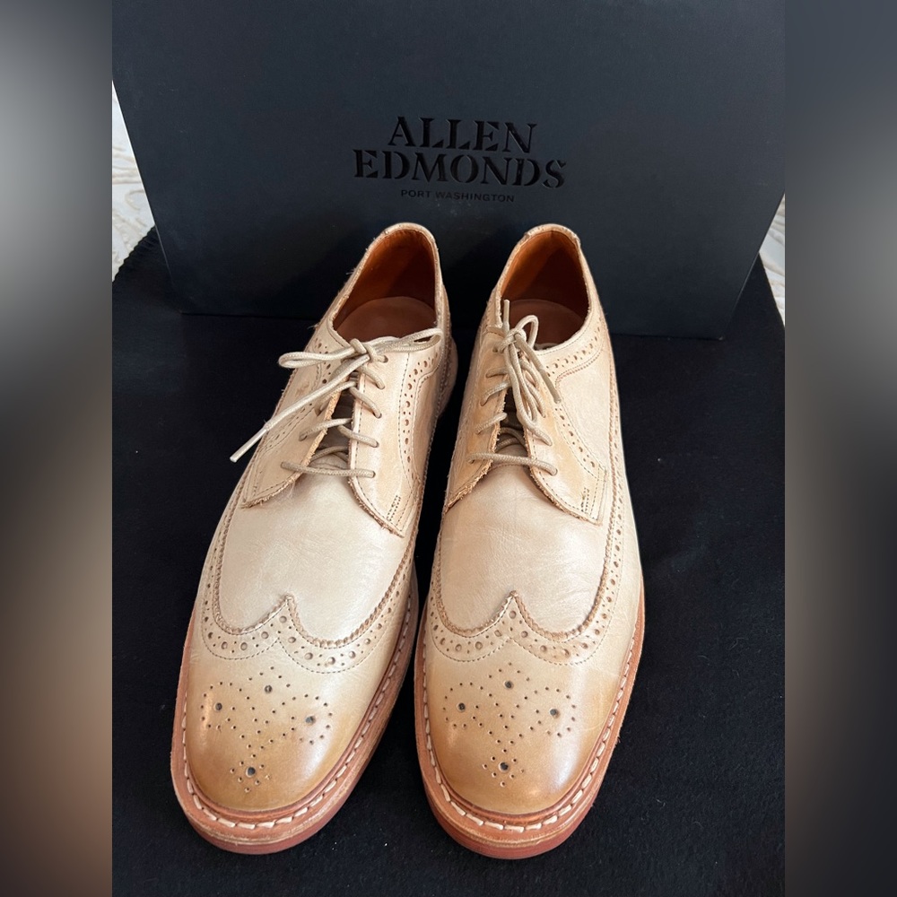 Allen Edmonds Wingtip Oxford Mens Leather Shoe with Rubber Soles.